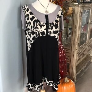 Animal Block Print Tunic